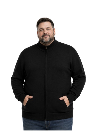 Battalmoda Erkek Büyük Beden Siyah Basic Cepli Triko Hırka 3xl-4xl-5xl-6xl Battalmoda Erkek Büyük Beden Siyah Basic Cepli Triko Hırka 3xl-4xl-5xl-6xl