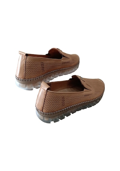 Castle Black 22385 Kadın Hakiki Deri Comfort Casual Ayakkabı Taba Siyah