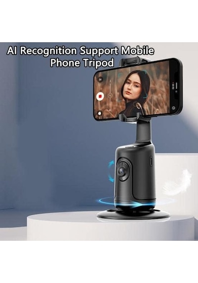 Ayrex Hobimtek P01 360 Hareket Algılayıcı Sensörlü Akıllı Çekim Selfie Video Takip Tripodu Gimbal Telefon Tutu