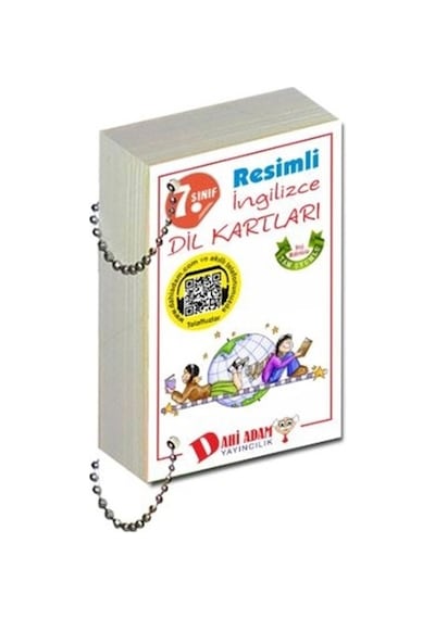 Dahi Adam 7. Sınıf Resimli İngilizce Dil Kartları - Komisyon - Dahi Adam Yayıncılık