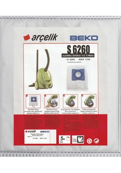 X-Bag Beko Uyumlu Bks 1330 Süpürge Toz Torbası 15 Adet Standart