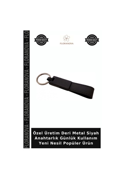 Özel Üretim Deri Metal Siyah Anahtarlık Günlük Kullanım Yeni Nesil Popüler Ürün