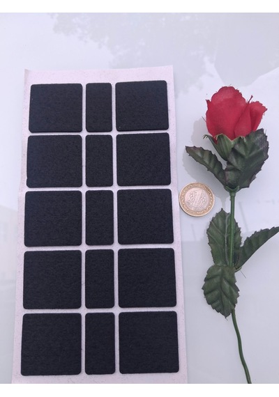 Keçe 90735 Hrd 4 Paket 40mm Siyah Masa Sandalye Koltuk Baza Ayak Çizdirmez Yapışkanlı