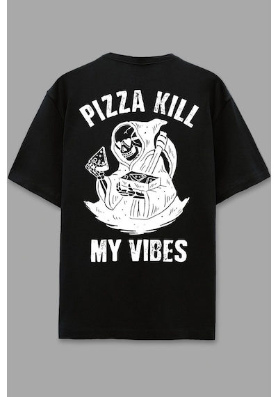 Startmore Adrift Pizza Killer Oversize T-shirt Siyah