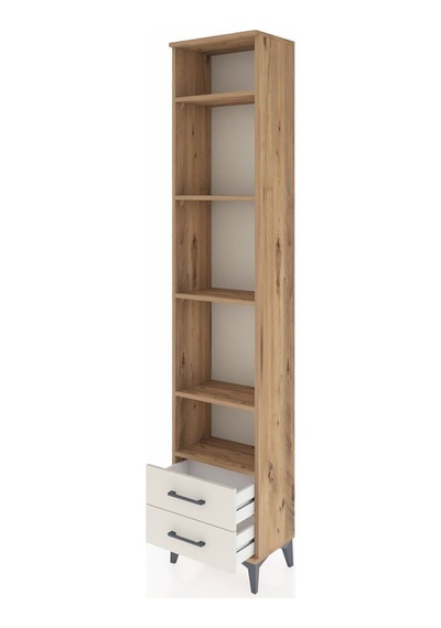 Arges Dolap 5 Raflı 2 Çekmeceli 44x30x221 Çam-aytaşı Çam