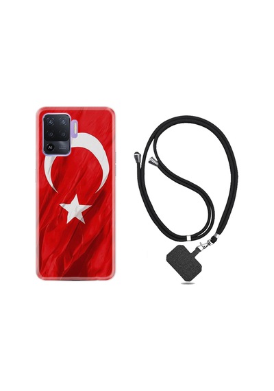 Oppo Reno 5 Lite Kılıf Boyun Askılı Şanlı Türk Bayrağı 4 1401