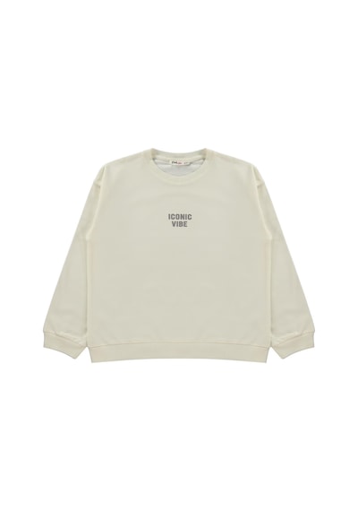 Civil Girls Basic 10 -13 Yaş Sweatshirt  - Ekru 19330336326W1