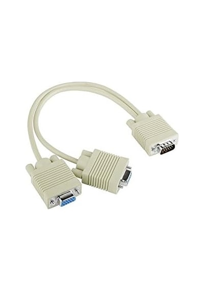 Slx-vga152 Vga To 2 Vga Çoklayıcı Kablosu, Beyaz