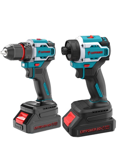 Catpower CAT5130 Matkap + 20V 2.0AH Vidalama Kömürsüz Li-ion Akülü 2'li Kombo Set