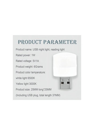 Mini Usb Kamp Ve Gece Lambası Çok Amaçlı Usb Yuvarlak Led Lamba Karışık