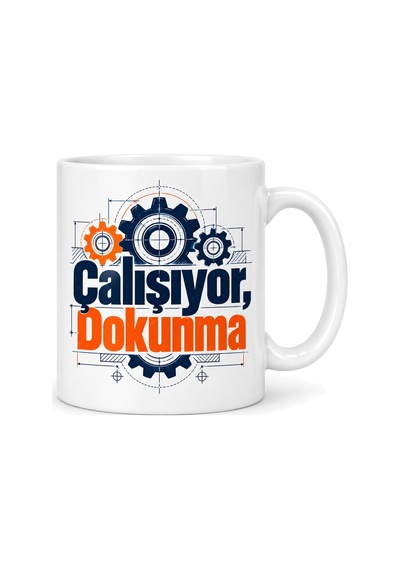 Lexroo Mühendis Molası Tasarımlı Porselen Kupa - Model 354
