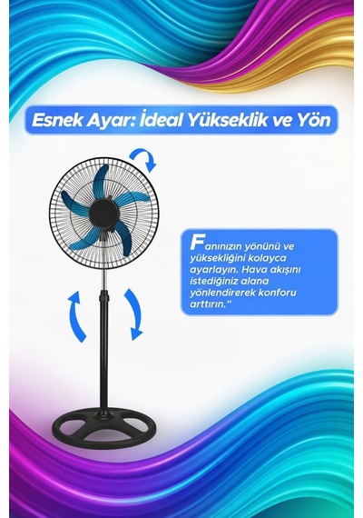 Sanayi Tip 4 Salınım Vantilatör Güçlü 18" 80w Güçlü Performansı Ve Dayanıklı Yapı Serinletici Fan Sanayi Tip 4 Salınım Vantilatör Güçlü 18" 80w Güçlü Performansı Ve Dayanıklı Yapı Serinletici Fan