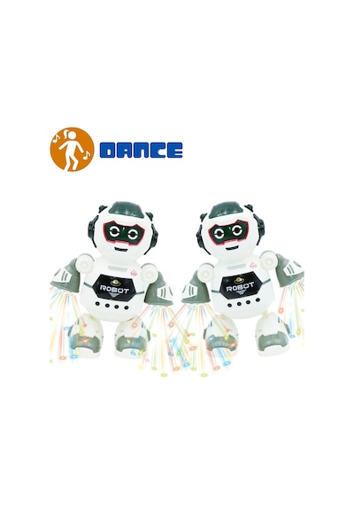 3d Disko Işıklı Ve Müzikli Dans Eden Elektronik Oyuncak Robot Piller Hediye 20 Cm.