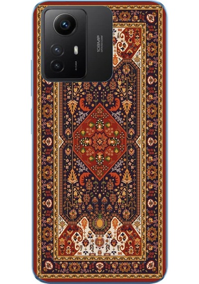 Redmi Note 12s Uyumlu Anadolu Motif Halısı Baskılı Silikon Kılıf Renkli