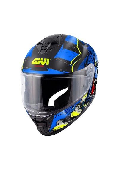Givi 50.X Wild Kapalı Motosiklet Kaskı Mat Siyah - Mavi