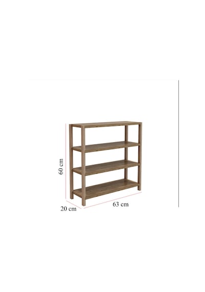 Pratik Kurulum 4 Raflı Ahşap Ayakkabılık - Modern Antre & Koridor Organizer