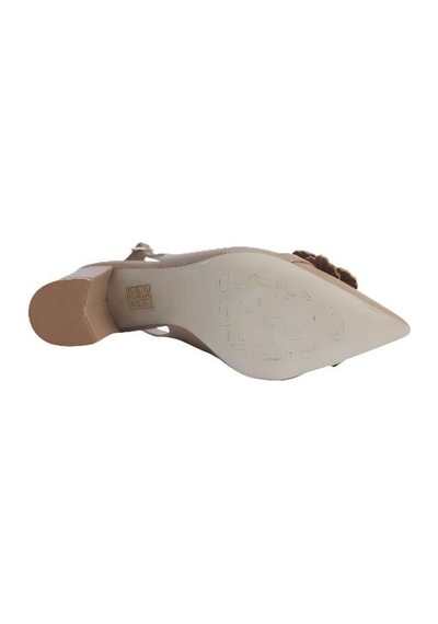 Poletto Hakiki Deri Bıskuvı Ayakkabı Stiletto 9841 100 V2-2425 Bej