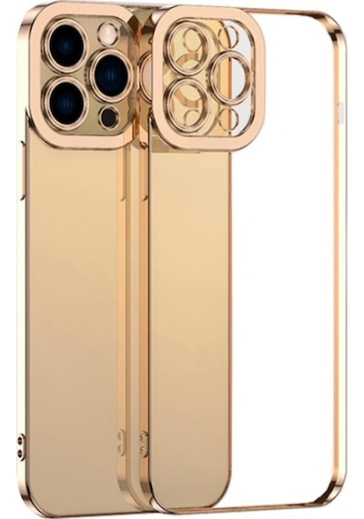Ally Fashion Series İphone 12 Pro Max Kılıf Renkli Kenar Lazer Çerçeveli Silikon Kılıf- 5775 Çok Renkli