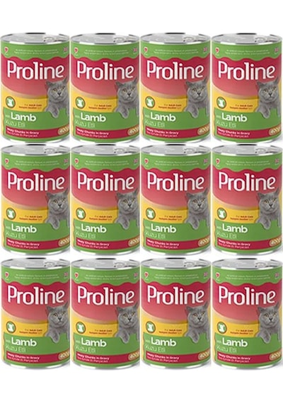 Pro Line Kuzu Etli Yetişkin Kedi Konservesi 12 x 400 G