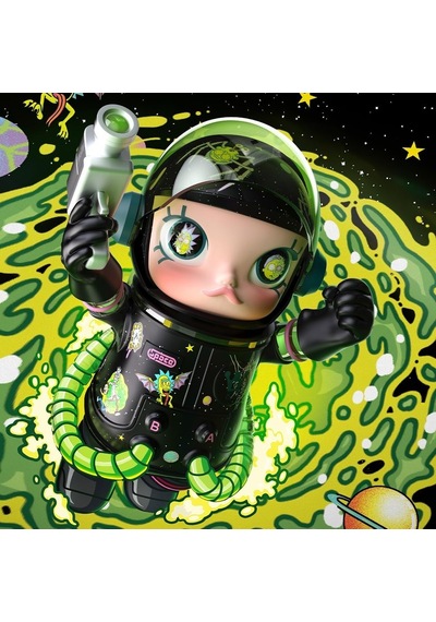 Pop Mart Mega Space Molly %400 Rick And Morty Figürü, Özel Tasarım Koleksiyonluk Sanat Oyuncağı Karakter Figürü