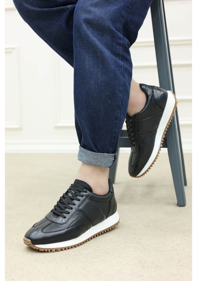 Fast Step Hakiki Deri Erkek Casual Ayakkabı 819ma261 Siyah