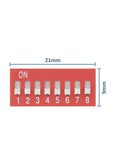 8li Dip Switch 8 Pin Kırmızı Anahtar Açık Kapalı Seçim Adres Ayar On Off Bağlantı Anahtarı Test Ölçme Protot 1