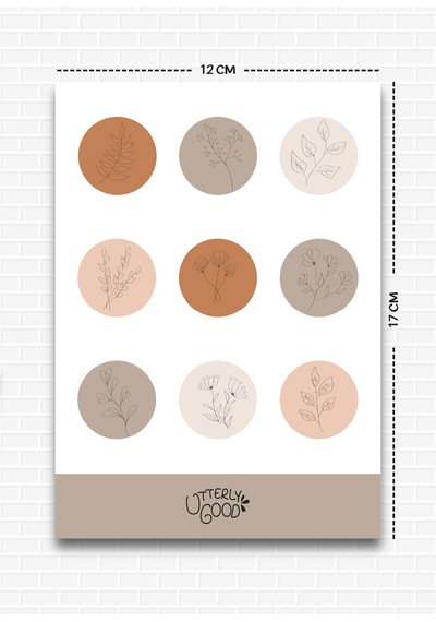 Çiçek Ikonları Sticker Bullet Journal Notebook Ajanda Scrapbook