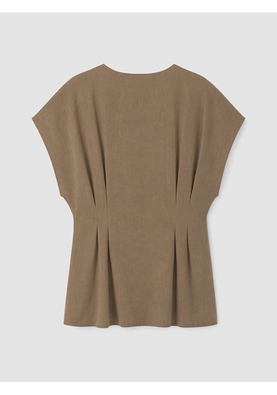 Lcw Comfort Haki Bisiklet Yaka Peplum Bluz