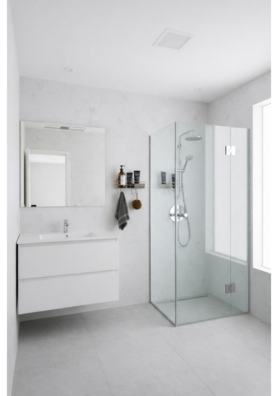 Krom Yapışkanlı Şampuanlık 30 Cm Askılı Banyo Duş Rafı Organizer Tşk-01 Krom