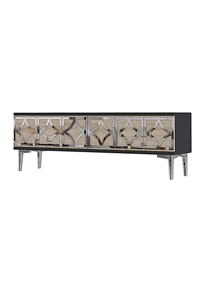 Tsa1237ats Lem Tv Sehpası Antrasit-traverten-silver 120cm