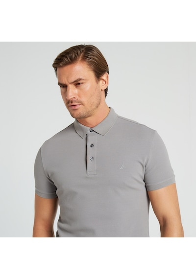Nautica Nautıca Erkek Gri Slım Fıt Kısa Kollu Polo K35052T 0Hf Gri