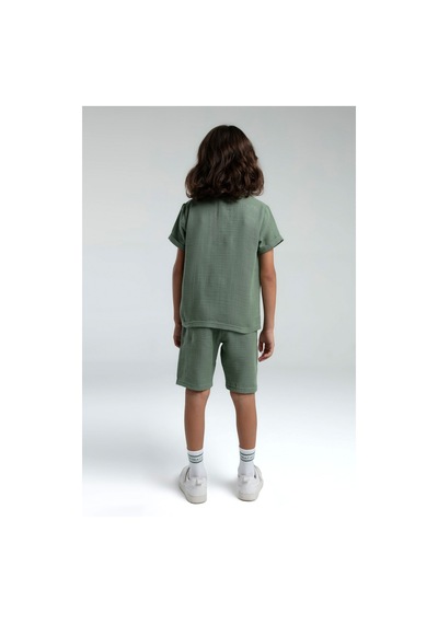 Rolypoly Erkek Çocuk Haki Bermuda Takım 5274-47573 Haki