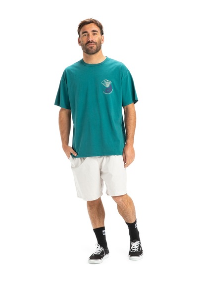 Quiksilver Hw Hypnotic Wave Erkek Yeşil Günlük Stil T-shirt Eqyzt08033-21882 Yeşil