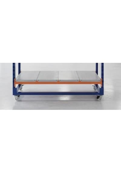 Hafif Rack Tekerlekli Baza - Taşınabilir, Portatif Depo Rafı Bazası Mavi-50x150 Cm Mavi