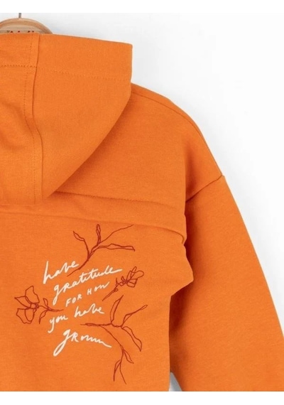 Nk Kids Kız Çocuk Kapüşonlu Fermuarlı Fulya Hırka-14794 Turuncu
