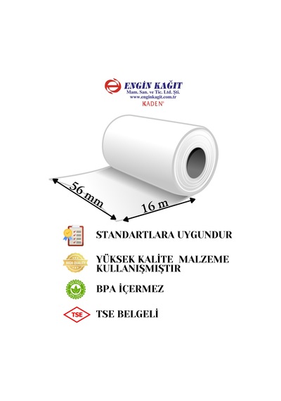56 16 Termal Pos Yazarkasa Rulosu 40'lı Paket Diğer