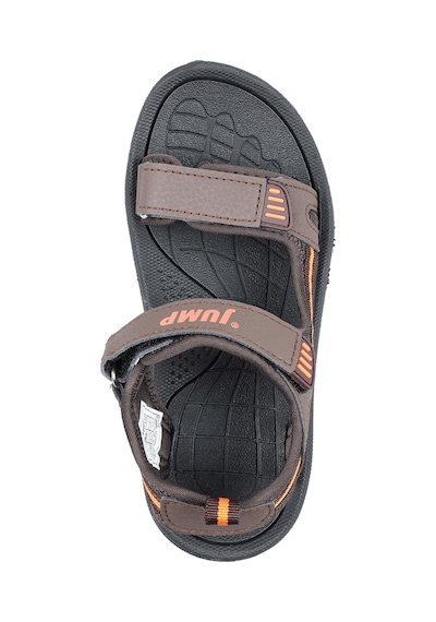 Jump 30068 Kahve - Turuncu Üniseks Çocuk Cırtlı Günlük Sandalet 001