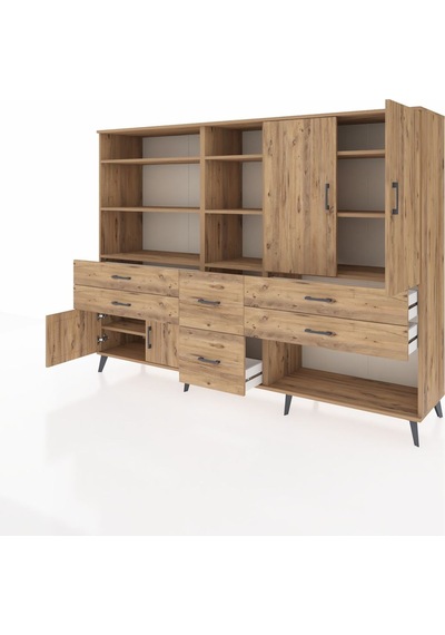 Hyperion Dolap 10 Raflı 6 Çekmeceli 4 Kapaklı 220x44x163 Çam-çam Çam-çam Hyperion Dolap 10 Raflı 6 Çekmeceli 4 Kapaklı 220x44x163 Çam-çam Çam-çam