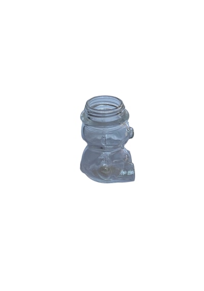 Ayı Cam Şişe - Mantar Tıpalı Ayı Şeklinde Cam Şişe -35 Ml 50 Adet