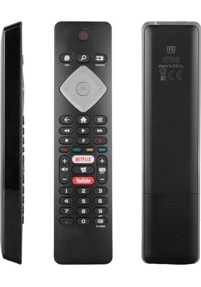 Philips Uyumlu Brc0884301/01- 43pus6554- 50pus6554/12- 55pus6554- 65pus6554/12 Netflix Youtube Tuşlu Lcd- Led Tv Kumanda