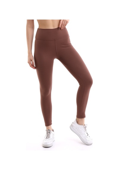 Winmoda34 Kadın Yüksek Bel Korseli Geniş Kemer Yumoş Tayt Kahve