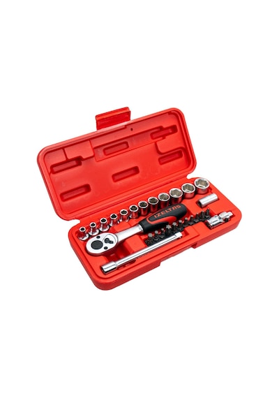 İzeltaş 1/4" Altı Köşe Mini Lokma Anahtar Ve Bits Set 27 Parça