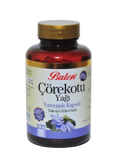 Balen Çörekotu Yağı Yumuşak Kapsülü 1380 MG 80 Çörek Otu Soft Gel