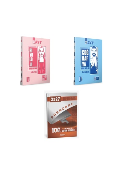 2027 Benim Hocam Ayt Biyoloji + Coğrafya Konu + Anla Kazan Paragraf Deneme 3'lü Set