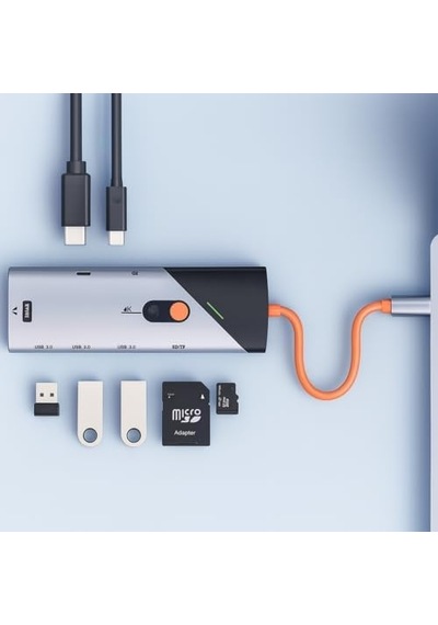 8in1 Usb-c Docking Station 4k 60hz Hdmı, 1000mbps Ethernet, 3 Usb 3.0, 90w Pd Şarj, Sd/tf Kart Okuyucu, Taşınabilir Çoklu Bağlantı Hub I Laptop Tablet Ve Telefon İçin Zr1146 8in1 Usb-c Docking Station 4k 60hz Hdmı, 1000mbps Ethernet, 3 Usb 3.0, 90w Pd Şarj, Sd/tf Kart Okuyucu, Taşınabilir Çoklu Bağlantı Hub I Laptop Tablet Ve Telefon İçin Zr1146