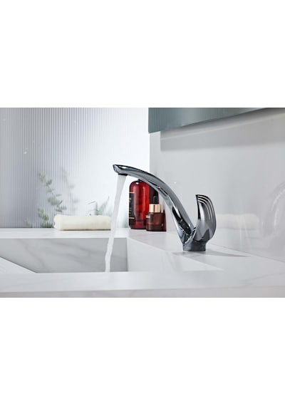 Elıte Kısa Lavabo Bataryası Parlak Parlak-füme Parlak Füme