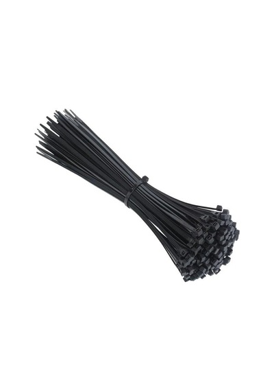 3.6x150 Mm Plastik Cırt Kelepçe 100'lü Paket Dayanıklı, Çok Amaçlı Kablo Bağı Siyah Diğer