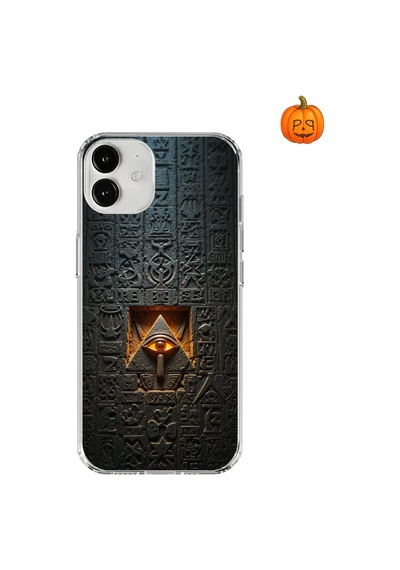 Apple Uyumlu iPhone 12 Şeffaf Kılıf Antik Mısır 4 Tasarımlı