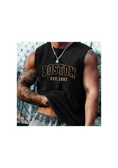 Caddemia Yaz Modası Gündelik Spor Gevşek Boston Est 1997 Baskı Rahat Nefes Alabilen Yuvarlak Boy Siyah Caddemia Yaz Modası Gündelik Spor Gevşek Boston Est 1997 Baskı Rahat Nefes Alabilen Yuvarlak Boy Siyah