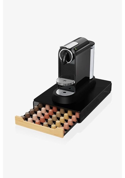 Siyah Kahve Kapsül Standı Nespresso  Kapsül Uyumlu. Tek Ebat Ayarlanabilir Dimi Yok
